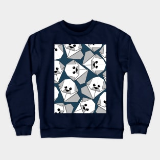 Origami Puppy Dark Blue Crewneck Sweatshirt